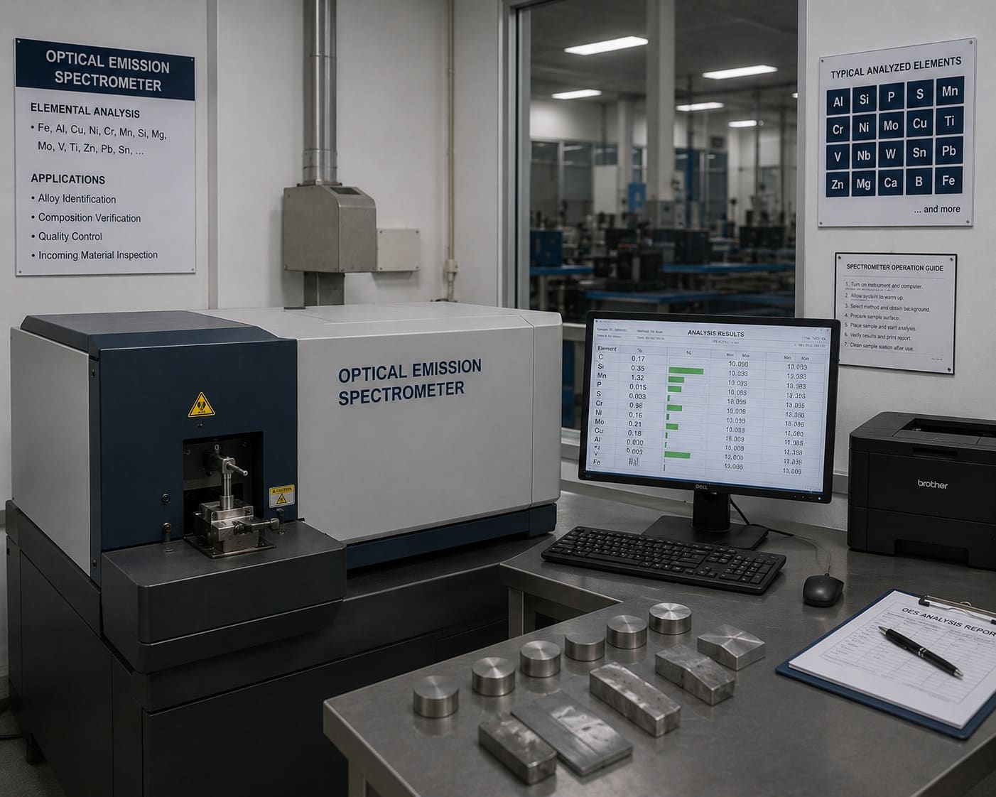 Optical Emission Spectrometer (OES) at Quality Metallurgical Lab, Chennai